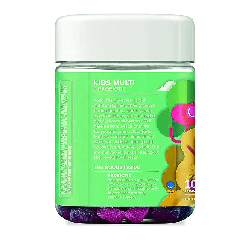 Private Label Multivitamin Gummies for Adults and Kids with Vitamin A C D3 E B6 B12 Biotin and Zinc with No High Fructose Corn