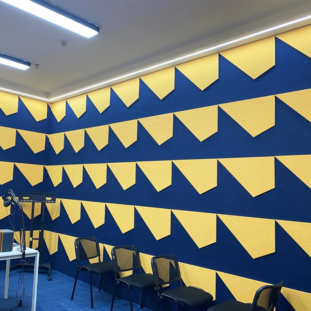 Noise Control Material Recycle Polyester Felt Polyester Sound Absorbing PET Acoustic Panel Acoustic Ceiling Panel