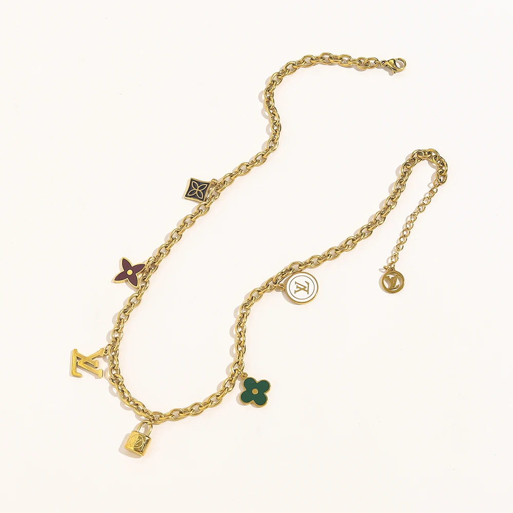 Hot Selling Bracelet Jewelry Stainless Steel Earrings Necklace Fashion Brans Letter C Bracelet For Women Gifts Jewelry