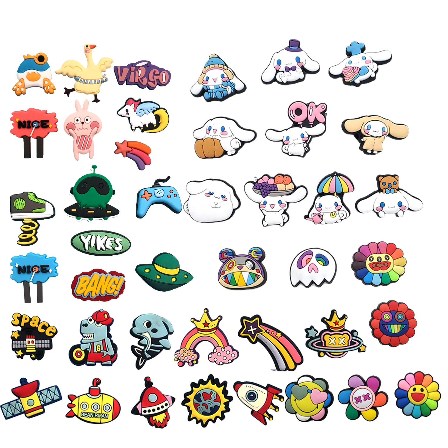 Cartoon animation customized crocodile leather shoe decoration factory directly wholesales PVC shoe buckle and shoe accessories