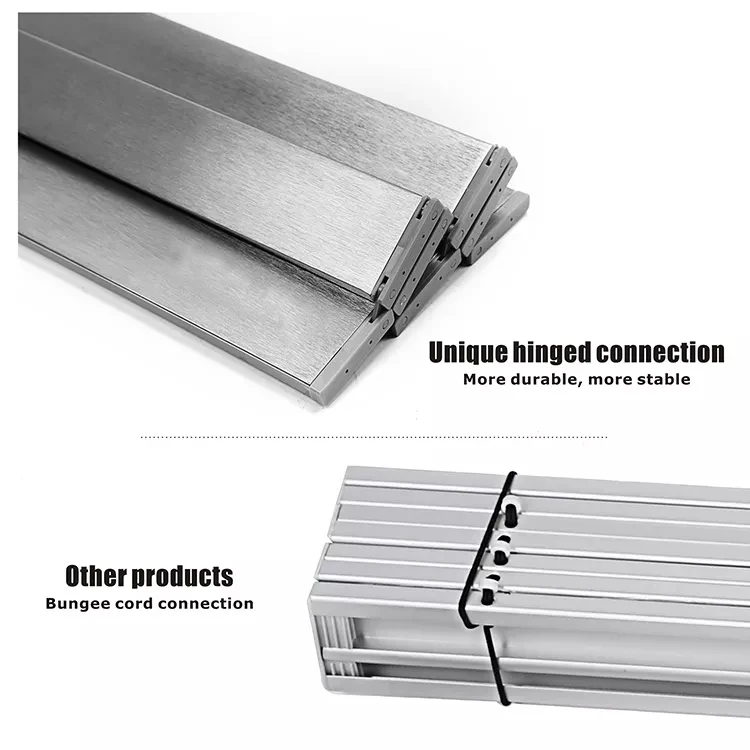 LARIBON Outdoor Furniture Custom Portable Lightweight Aluminium Picnic Table Outdoor Camping Folding Roll Picnic Table