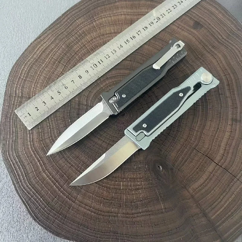 Aviation Aluminum Gravity Knife D2 Steel High Hardness Folding Turnip Knife Portable Pocket Knife Camping Outdoor