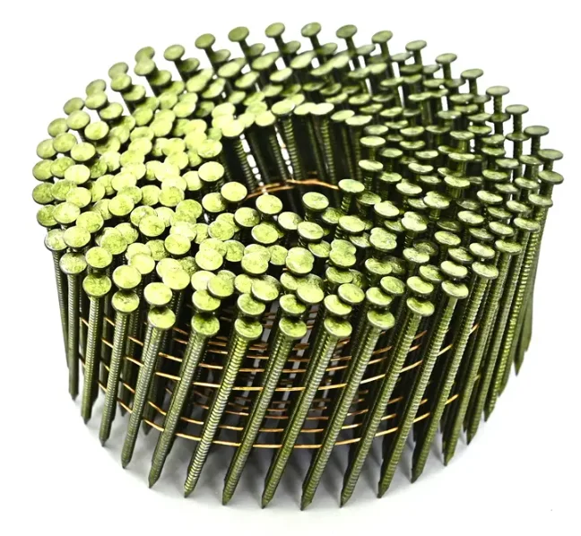 Ex-factory price Cu-al electrogalvanized length 25-100mm coil roofing nails