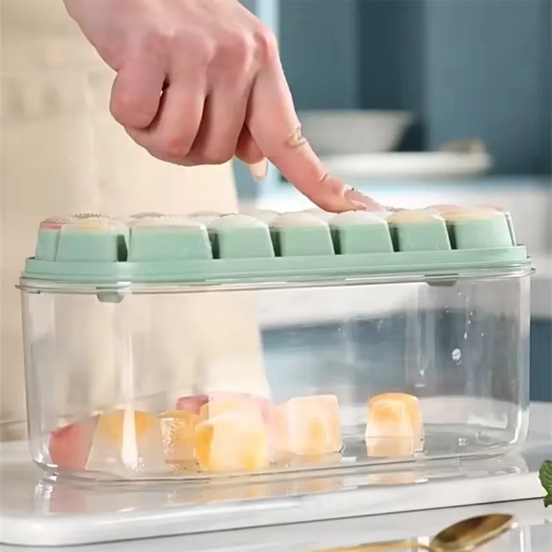 Ice storage small model ice tray push type ice storage box