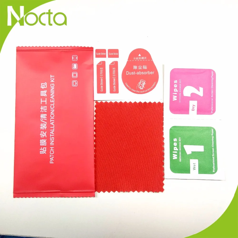 
3 in 1 smart phone screen installation kit with wet prep pad,cleaning clothand dust removal sticker 