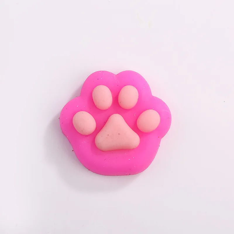 Cute Colorful Simulation Cat Paw Toys Sensory Fidget Squeeze Squishy Toys for kids girls boys educational