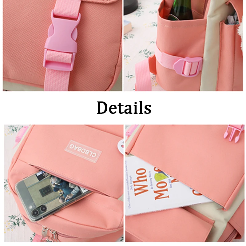 Super September hot selling girls student set bag large capacity 4 in 1 school backpack set bag pack for kids school