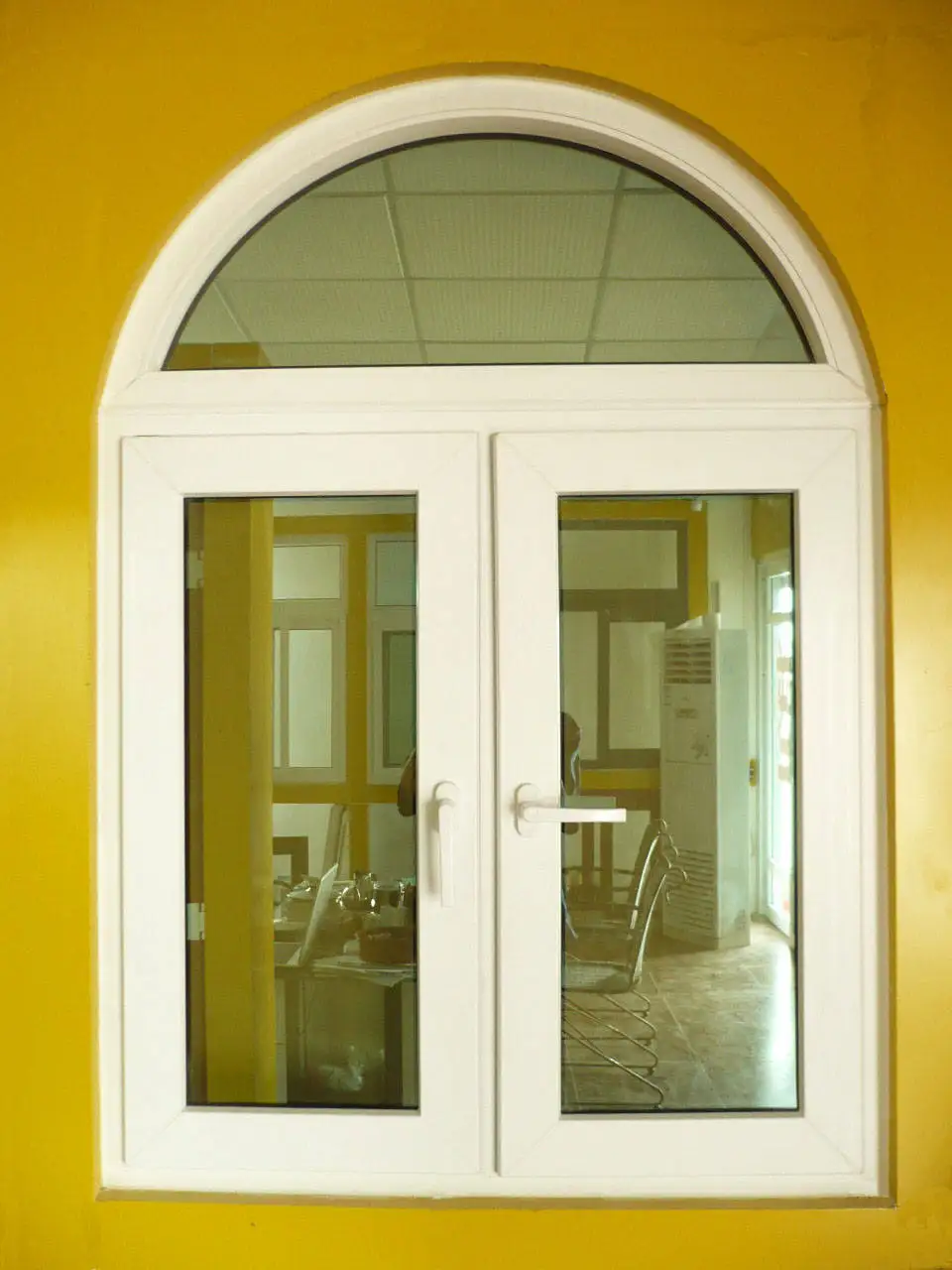 High Quality Modern PVC Windows custom Swing Opening Double Glass window