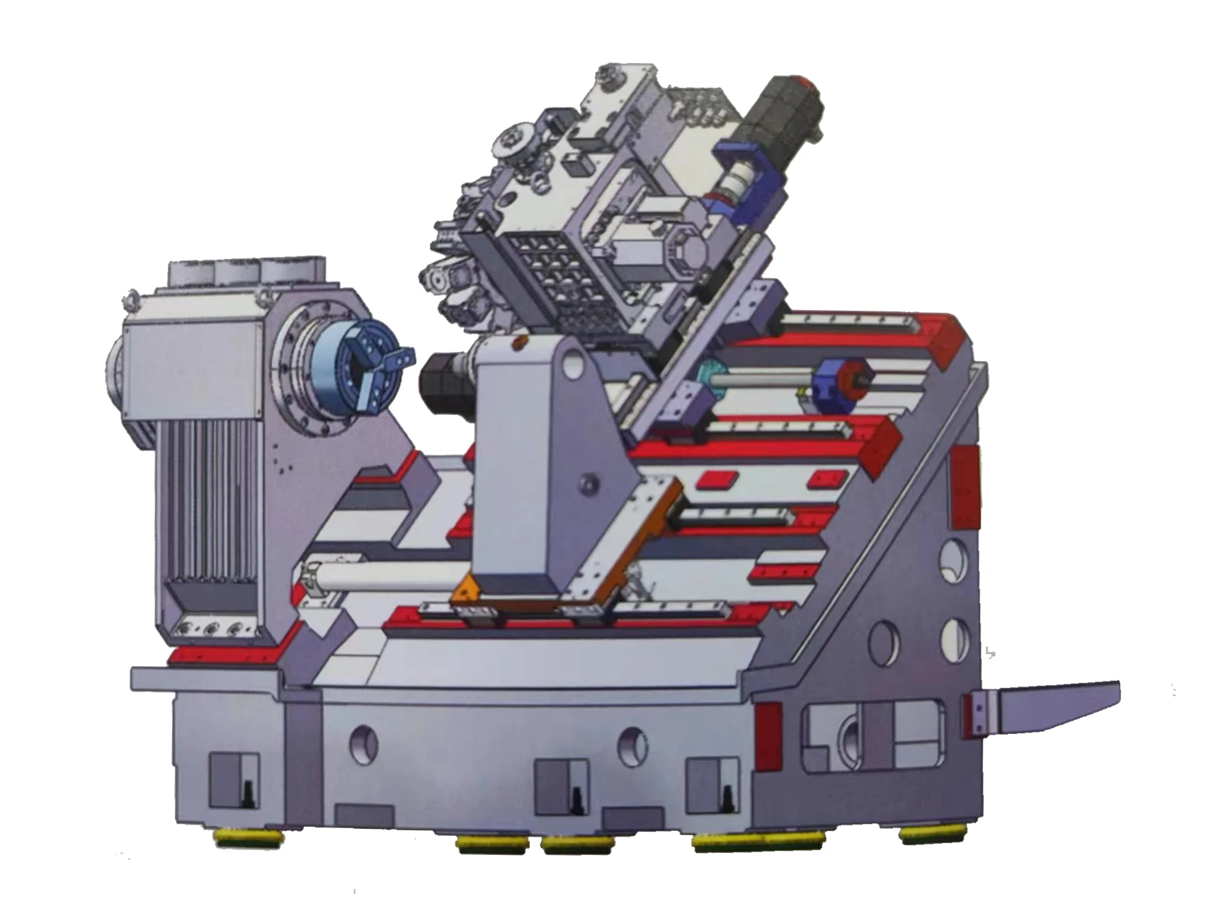 Metal Automatic Hydraulic Power Lathe Price TCK56 Machine Tool Horizontal Slant Bed CNC Turning Lathe Machine