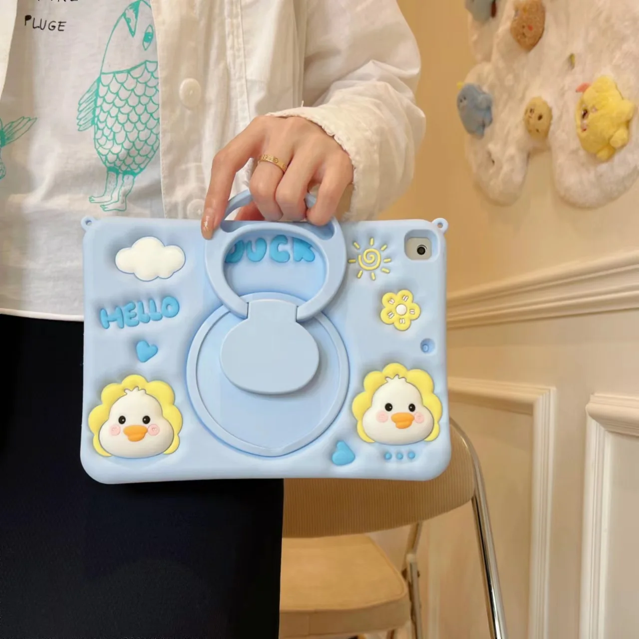 Ударопрочный Жесткий Чехол для iPad Pro 11 силиконовый ПК высокопрочный защитный чехол с вращающимся кронштейном