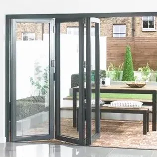 Aluminum Tempered Glass Safety Folding Doors Bifold Doors Aluminium Accordion Door
