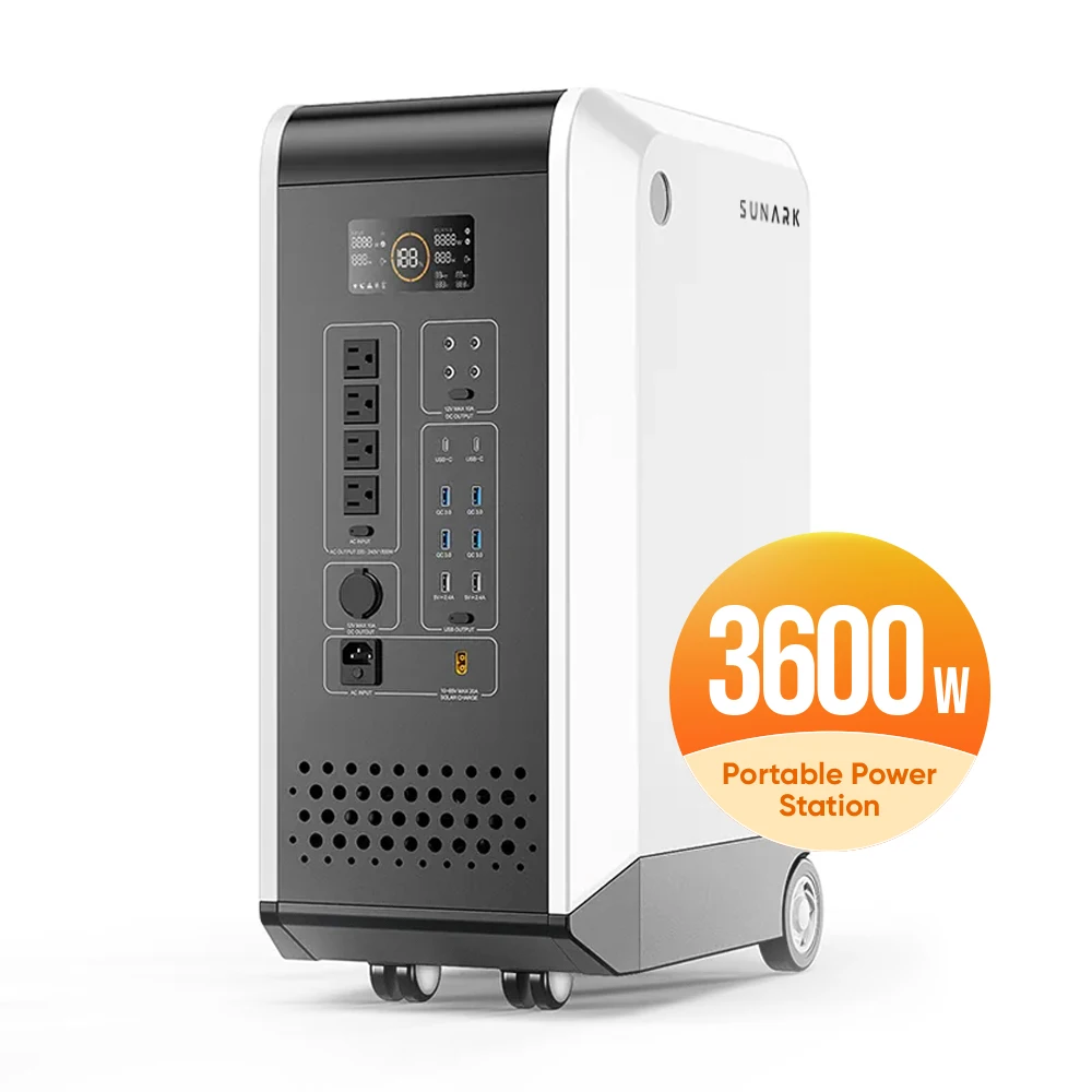 Sunark Portable Emergency Power Supply Power Station 1500W King Lifepo4 Portable Power Station With Solar Panels