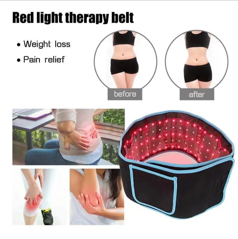 Drop Shipping In Stock Body Slim Back Pain Relief Near Infrared 660Nm 850Nm Red Light Therapy Belt