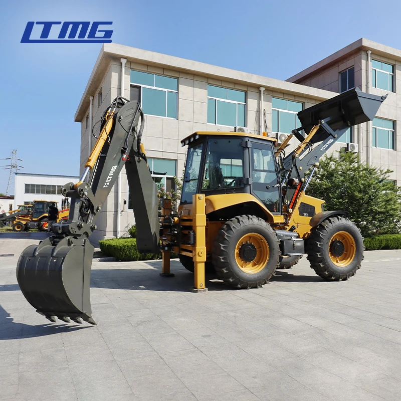 4WD Землеройная техника 2 5 тонна 2500 кг экскаватор-экскаватор погрузчик с гидравлическим джойстиком
