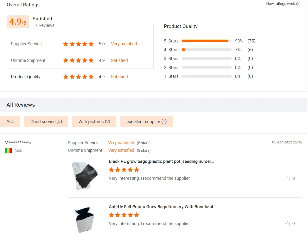 Promotional Plastic Grow Bags Multipurpose Quality for netting bags for garden plants fruits vegetable