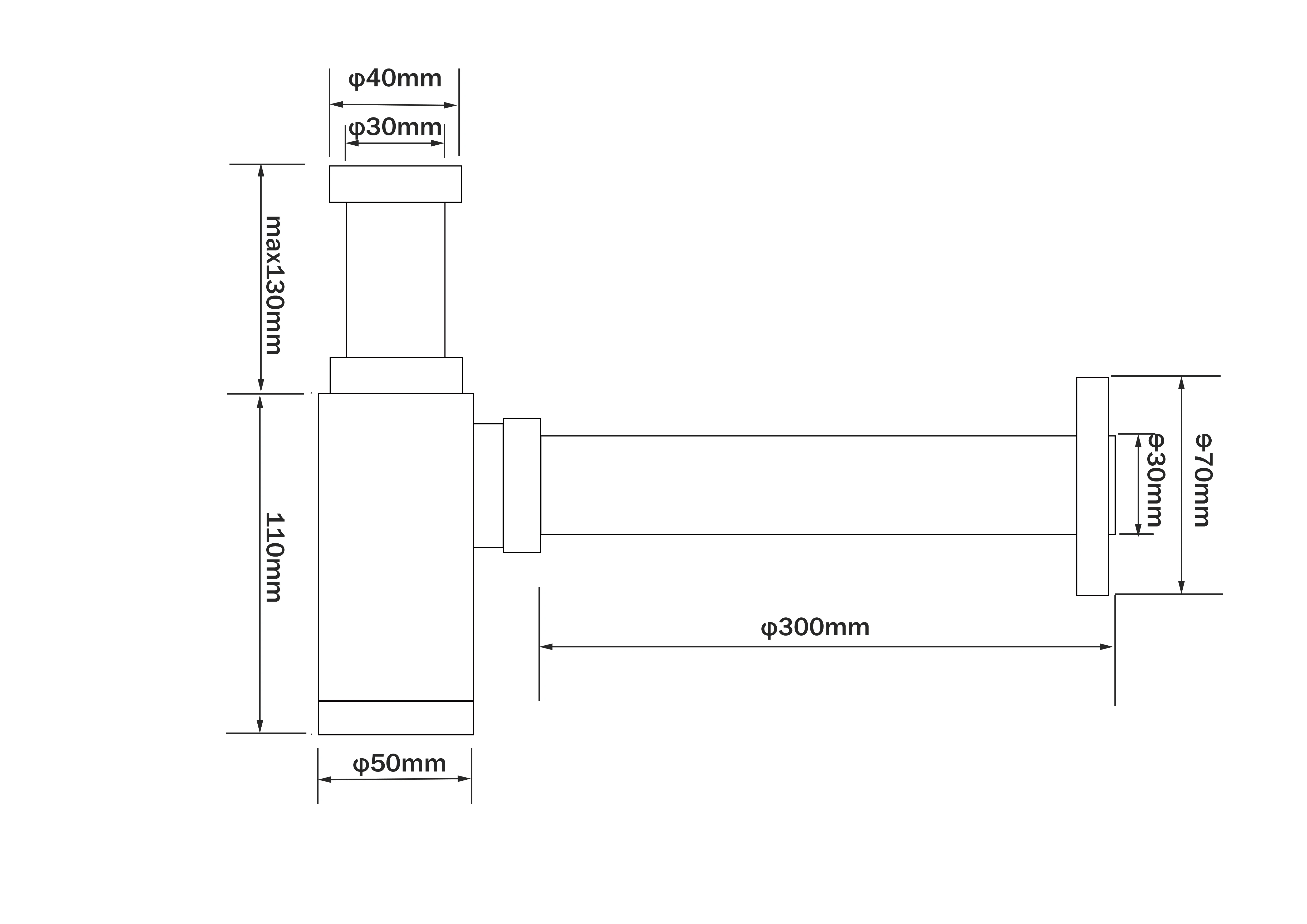 Wholesale Taizhou Manufacturer SUS304 Bottle Trap P Trap Round Siphon Drain Pipe Stainless Steel
