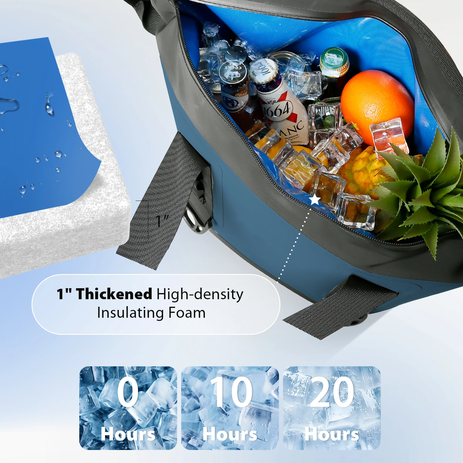 Custom Outdoor Camping Hiking Tpu Waterproof Leak Proof Food Insulation Soft Cooler Bag