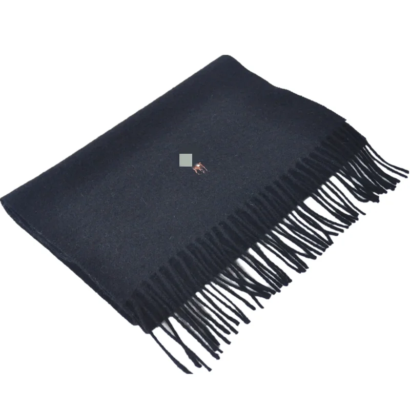 Синий Феникс на заказ роскошный шарф вышивка 100 шерсть женский хиджаб Толстая зимняя Черная Мужская шаль