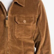 Mens Brown Color Stretch Corduroy Jacket Wholesale From China Supplier At Competitive Price