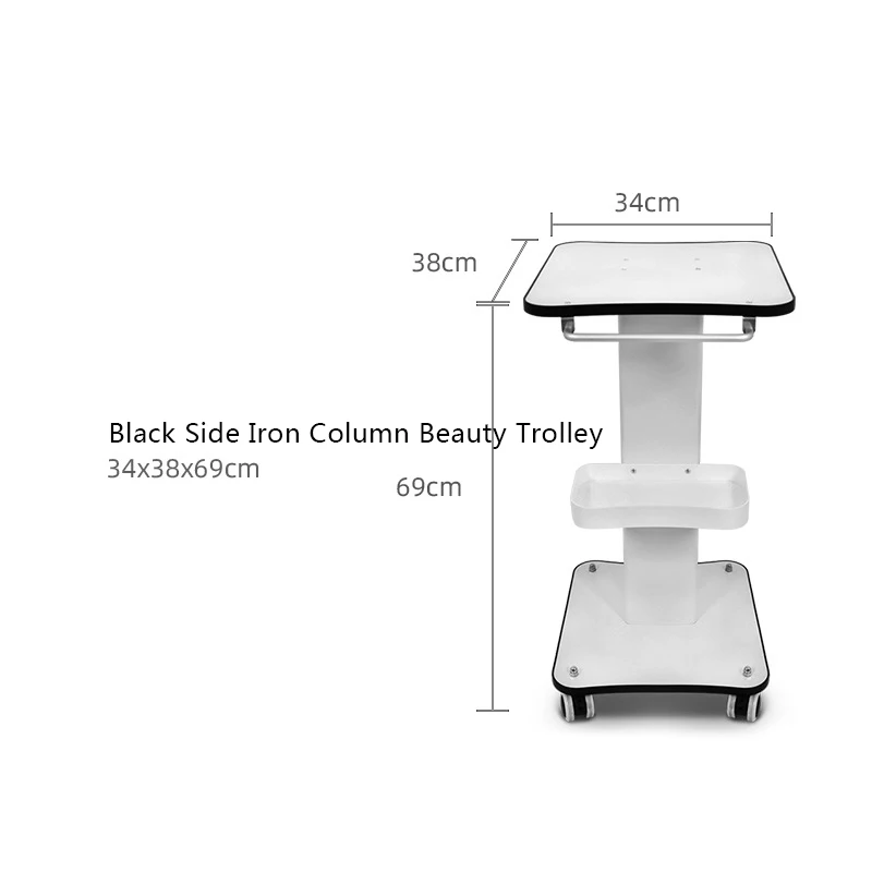 4 Wheels Movable Stand Desktop Trolley Cart Holder Rolling Trolley For Beauty Salon Spa Hydro Face Machine