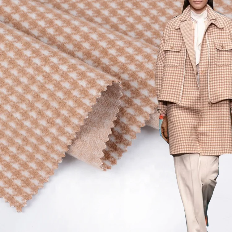 Hot sale GRS certificated trendy high quality jacquard seaqual polyester yarn fleece brush flannel check fabric