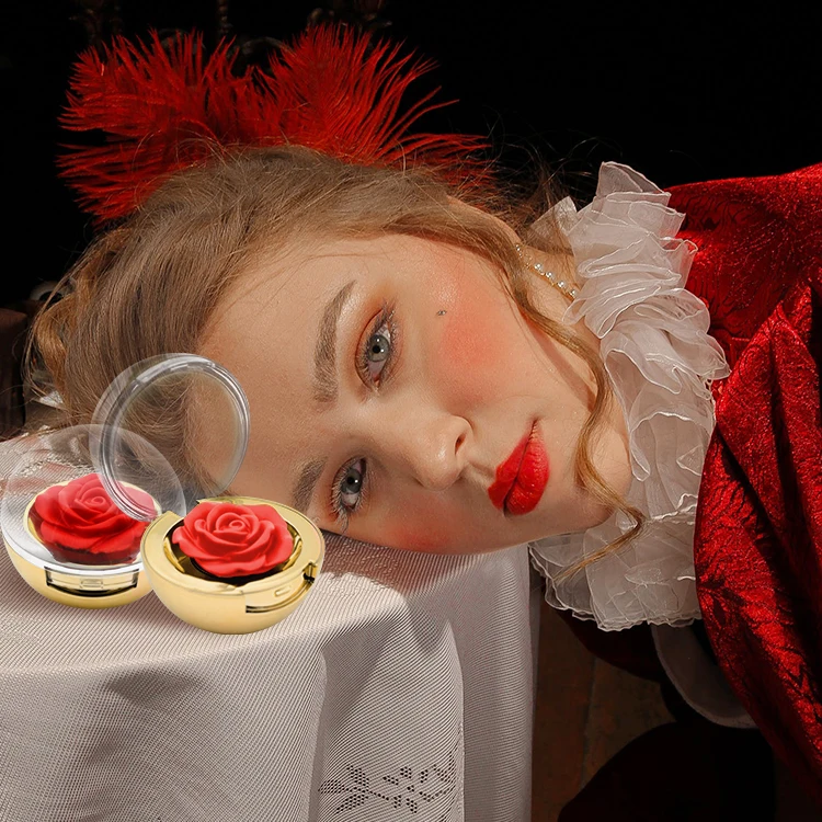 Wholesale Organic Vegan Check Contour Matte Waterproof Blusher Private Label single 3D Rose Blush