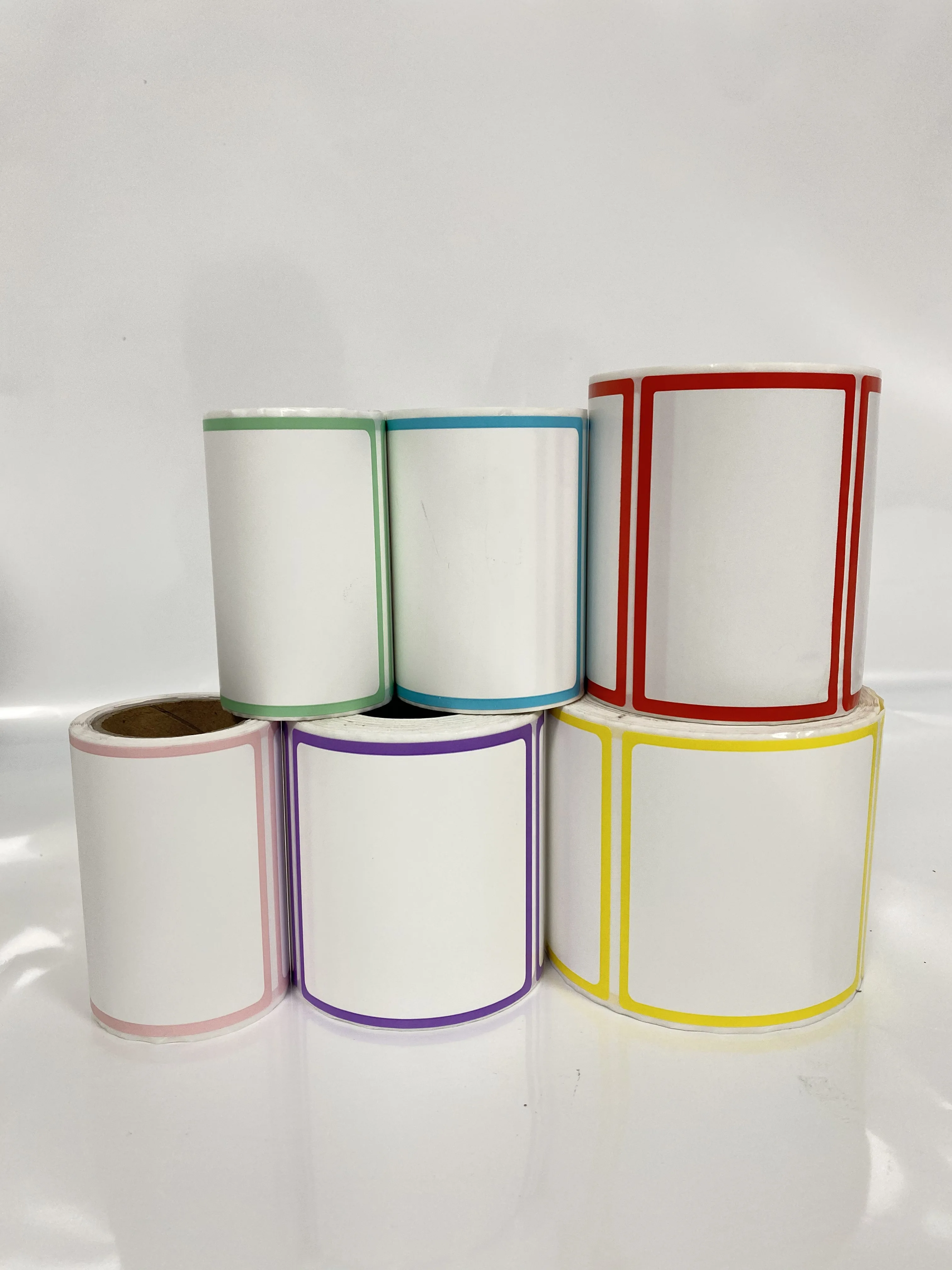 direct color blank jumbo printed transfer transparent shipping roll 100 x 150 4x6 2x1 57x40  waterproof waybill thermal label