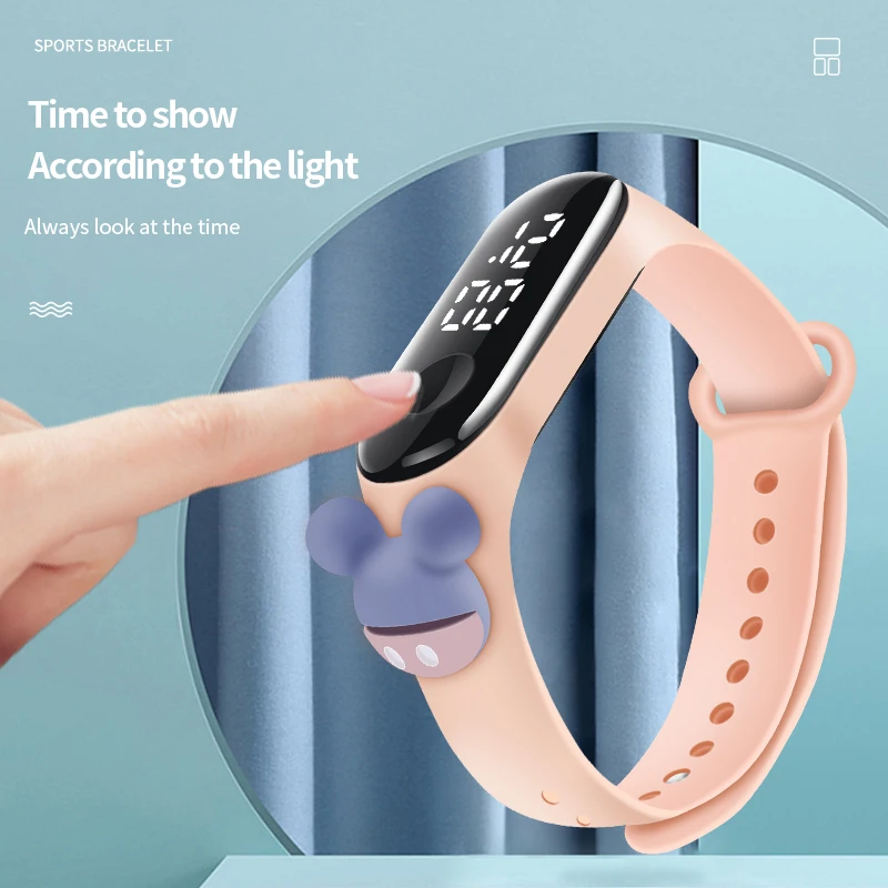 Toy Wrist band Sports Screen Belt Silicone Bracelets Led Digital Watches Rubber G Shock For Boys Mini Analog Cartoon Watch