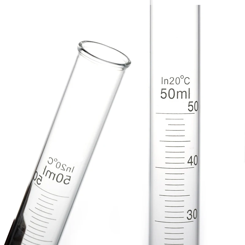 SE12138, Laboratory Glass Ware Finish with Rim Mouth Round Bottom Test Tube with cork