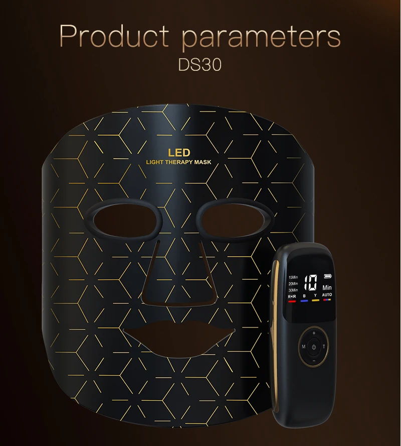 Face Silicone Facial LED Mask Red Light Therapy Face Anti Ageing Brighten LED Phototherapy Mask Beauty Device