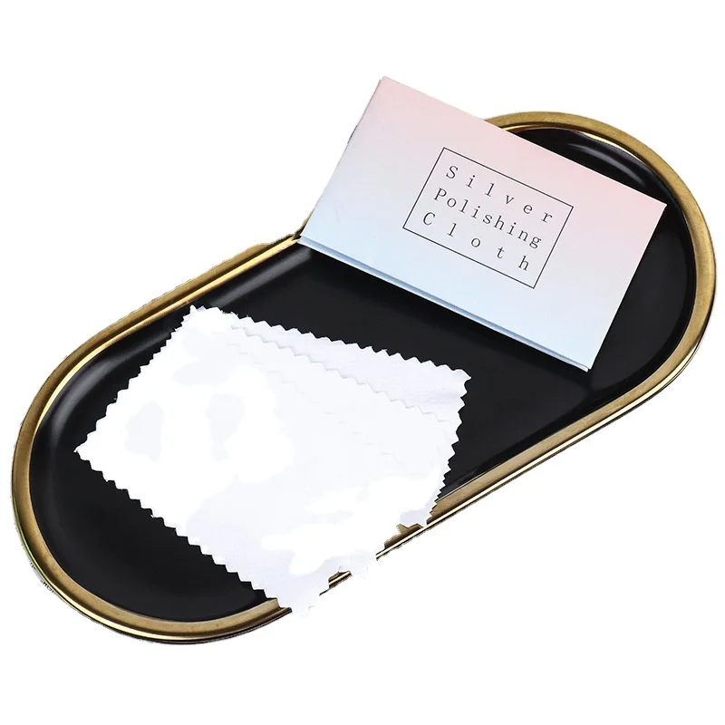 8x8cm Jewelry Cleaning Cloth Polishing Cloth For Sterling Silver Gold Silver- Beads Cleaning Towel Soft Cloths Towels