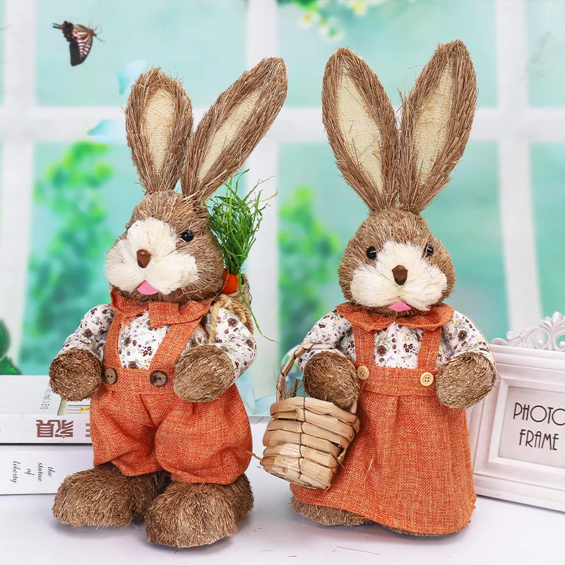 2022 Handmade Sisal Custom Easter Bunnies