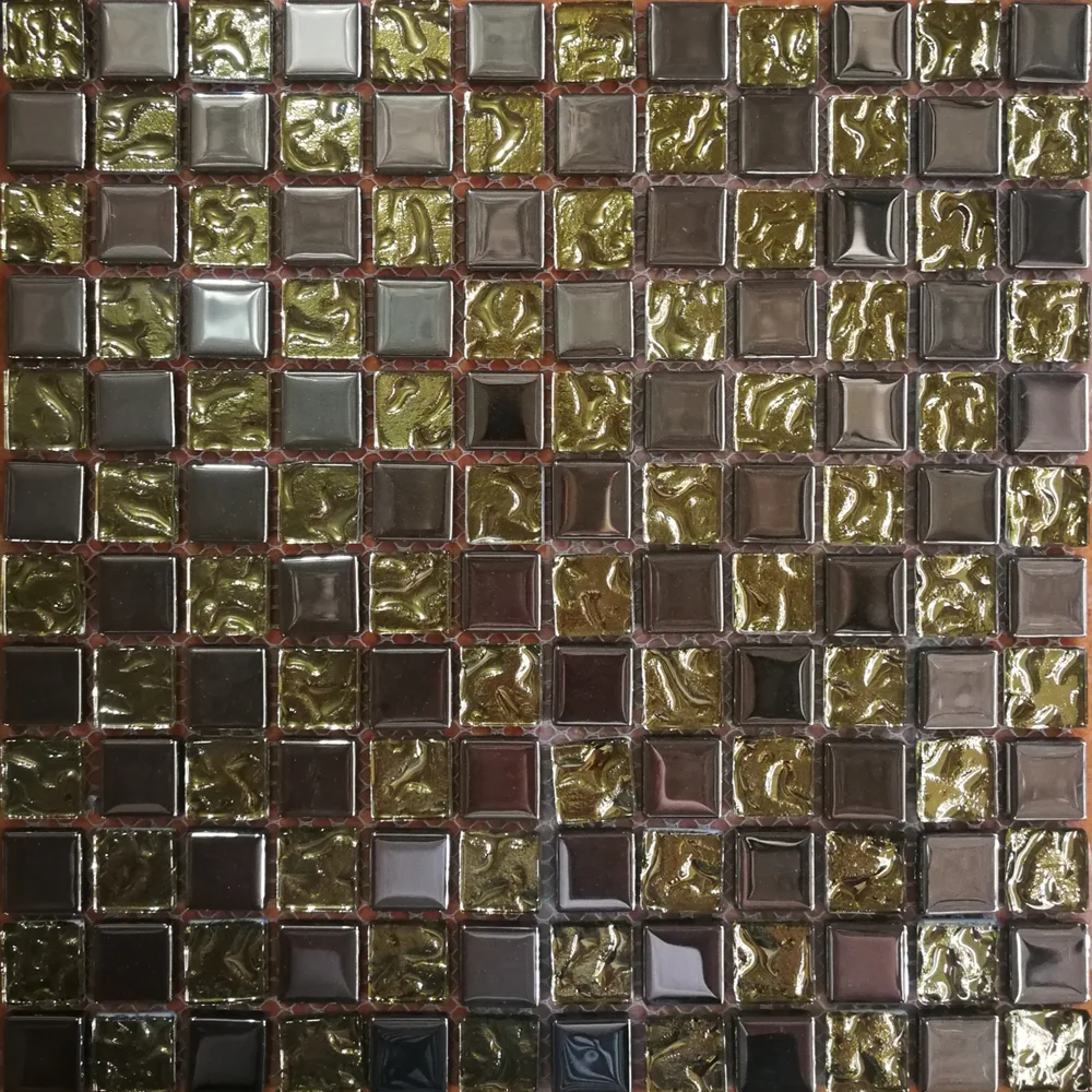 wholesales glittery glass mosaic tile self adhesive mix color mosaic wall tile for ktv and shower room