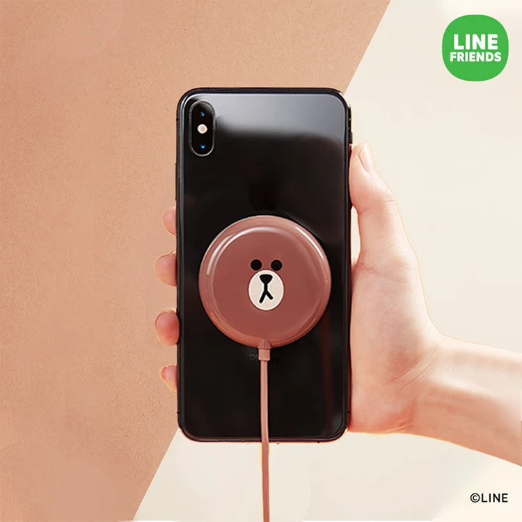 Бренд line friends портативное универсальное быстрое магнитное портативное беспроводное магнитное зарядное устройство