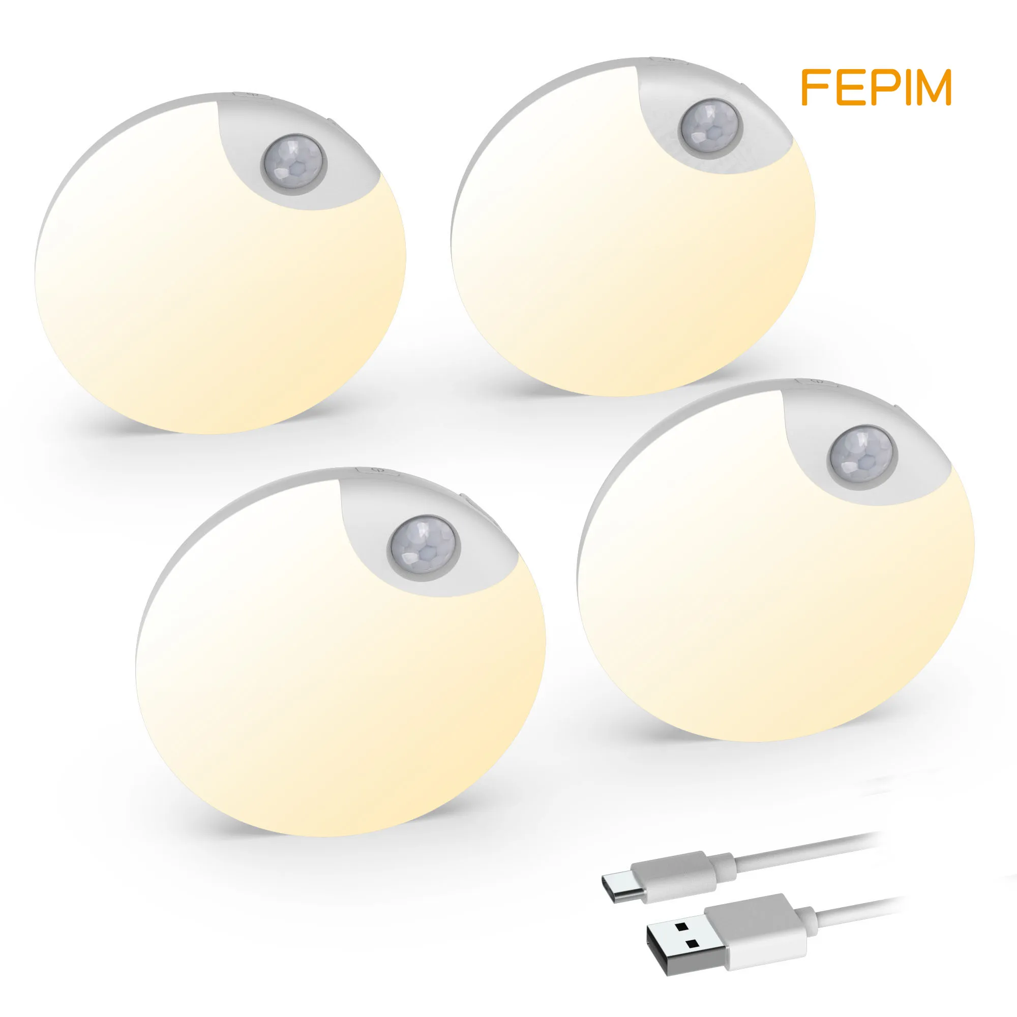 Wireless Rechargeable Motion Sensor Led Light For Home With Usb Charging Magnet Lamp With Motion Sensor