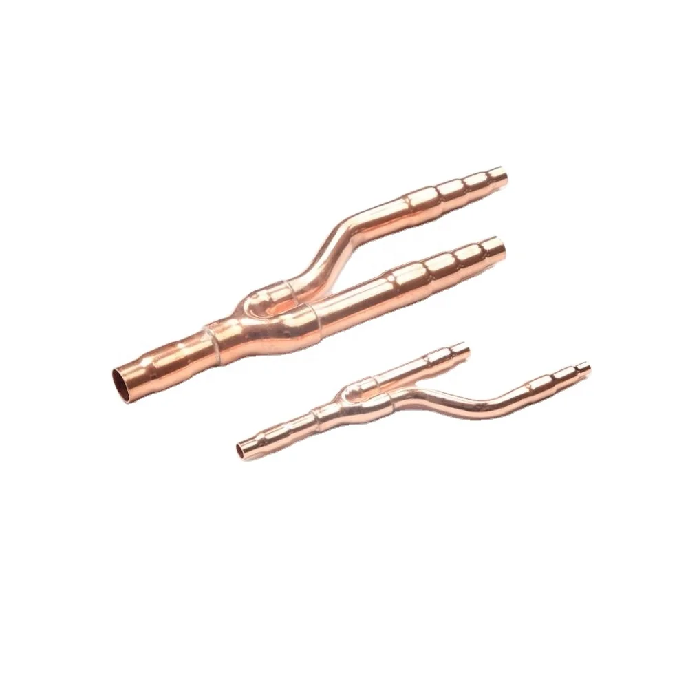 Copper disperse pipe Y branch copper manifold copper tube for VRF/VRV SYSTEM Air conditioner use OEM