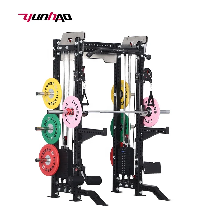 Hot Sale Professional Multi-Gym Training Commercial And Home Smith Squat Rack With Stack Weights