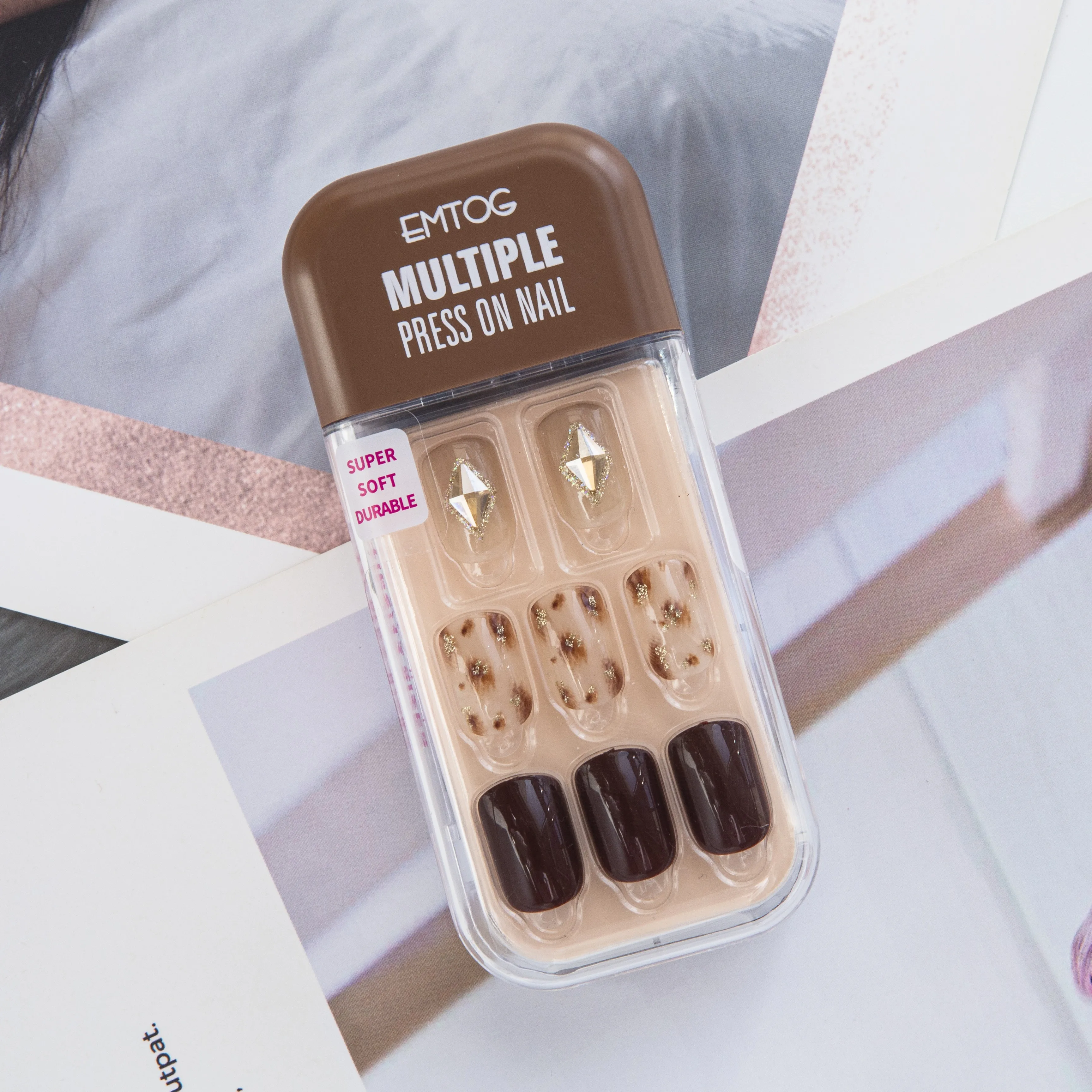 Custom Press On Nails Wholesale Artificial Fingernails High Quality Bulk with Nail Packaging Box