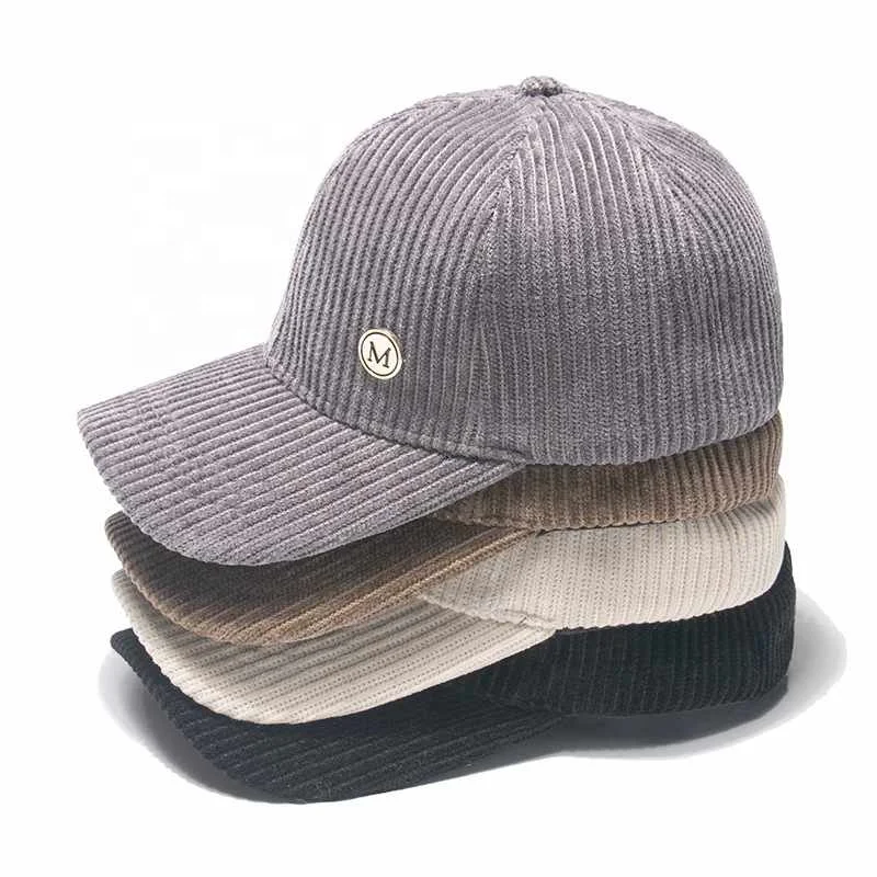 
corduroy baseball cap premium baseball cap Army Green Color Gray Color Brown Color Sports Caps 