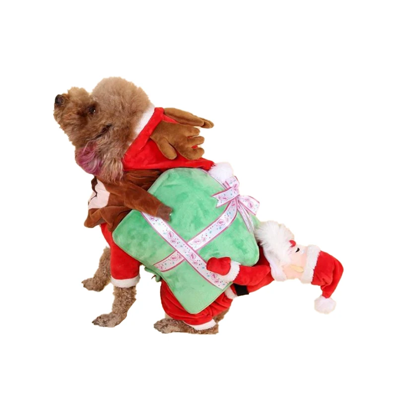 2021 New Design Pet Christmas Costumes Winter Warm Puppy Pet Autumn Clothes