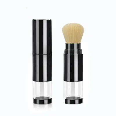 i Refillable Dispensing Mineral Powder Pump Makeup Brush Private Logo refillable body powder brush Empty Container with brush