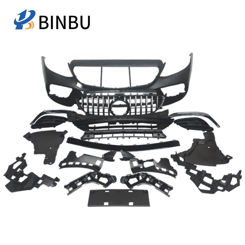 FOR Mercedes Benz E-class w213 modification and upgrading e63s sports front bumper grille AMG body kit