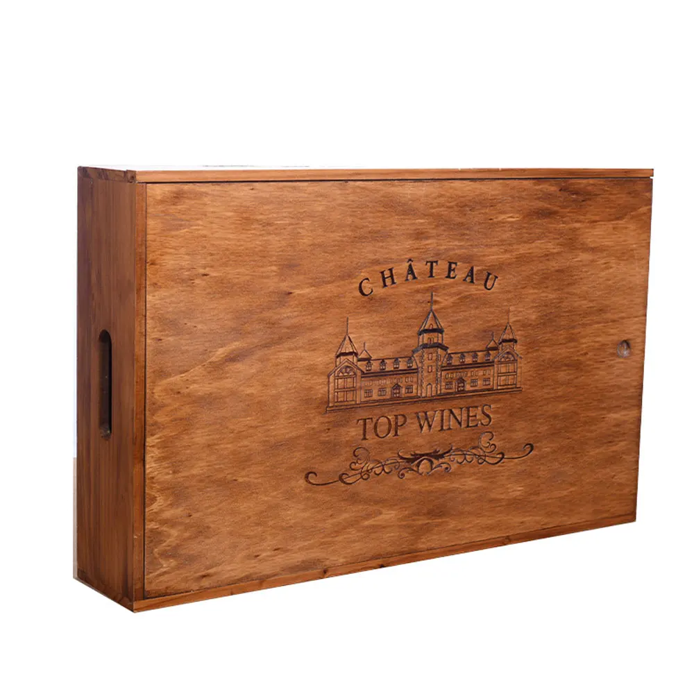 Деревянные коробки для вина на заказ, Подарочная коробка для хранения вина, деревянная упаковочная коробка для вина
