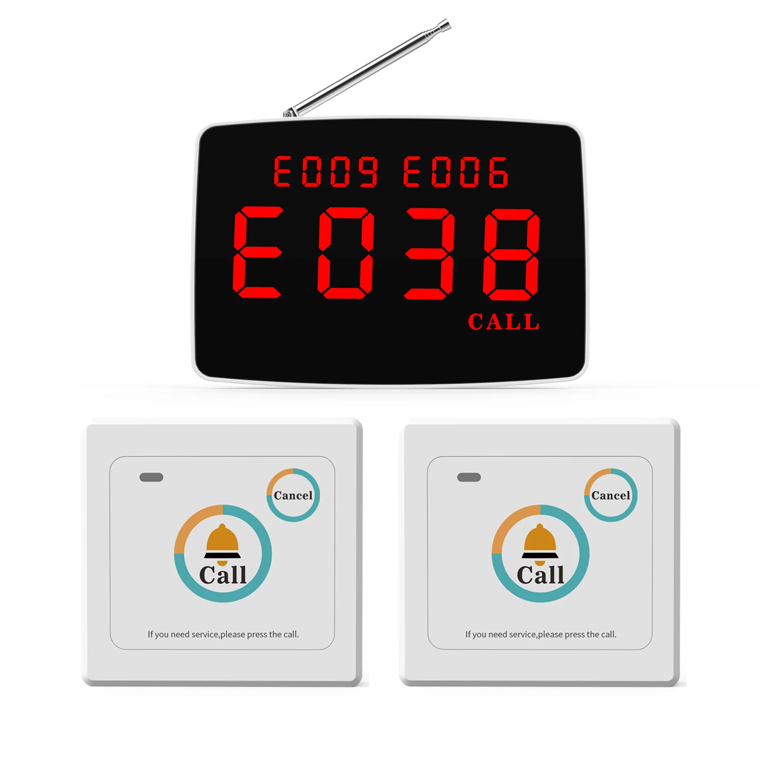 Artom coffee shop equipment for waiter to call customer with emergency button buzzer