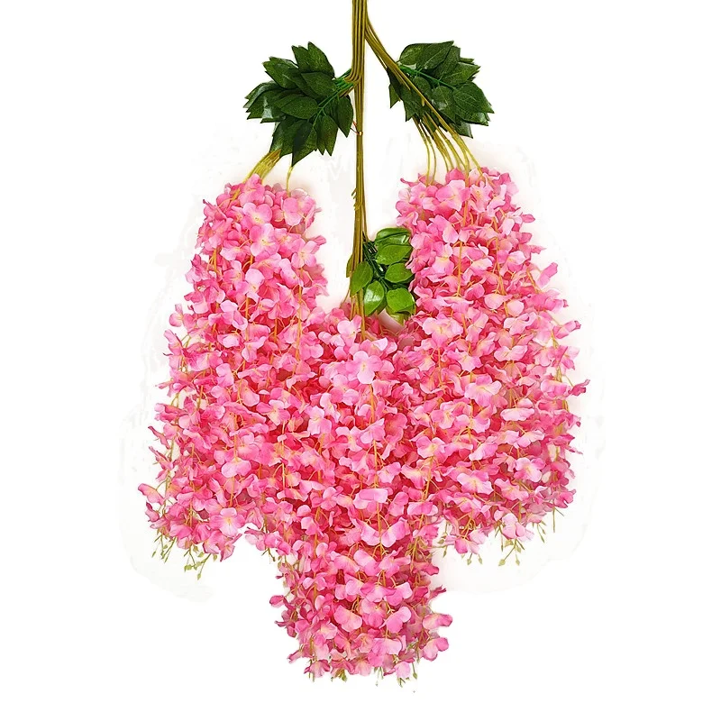
High quality hanging flowers wedding artificial wisteria and a lot of varieties of color 