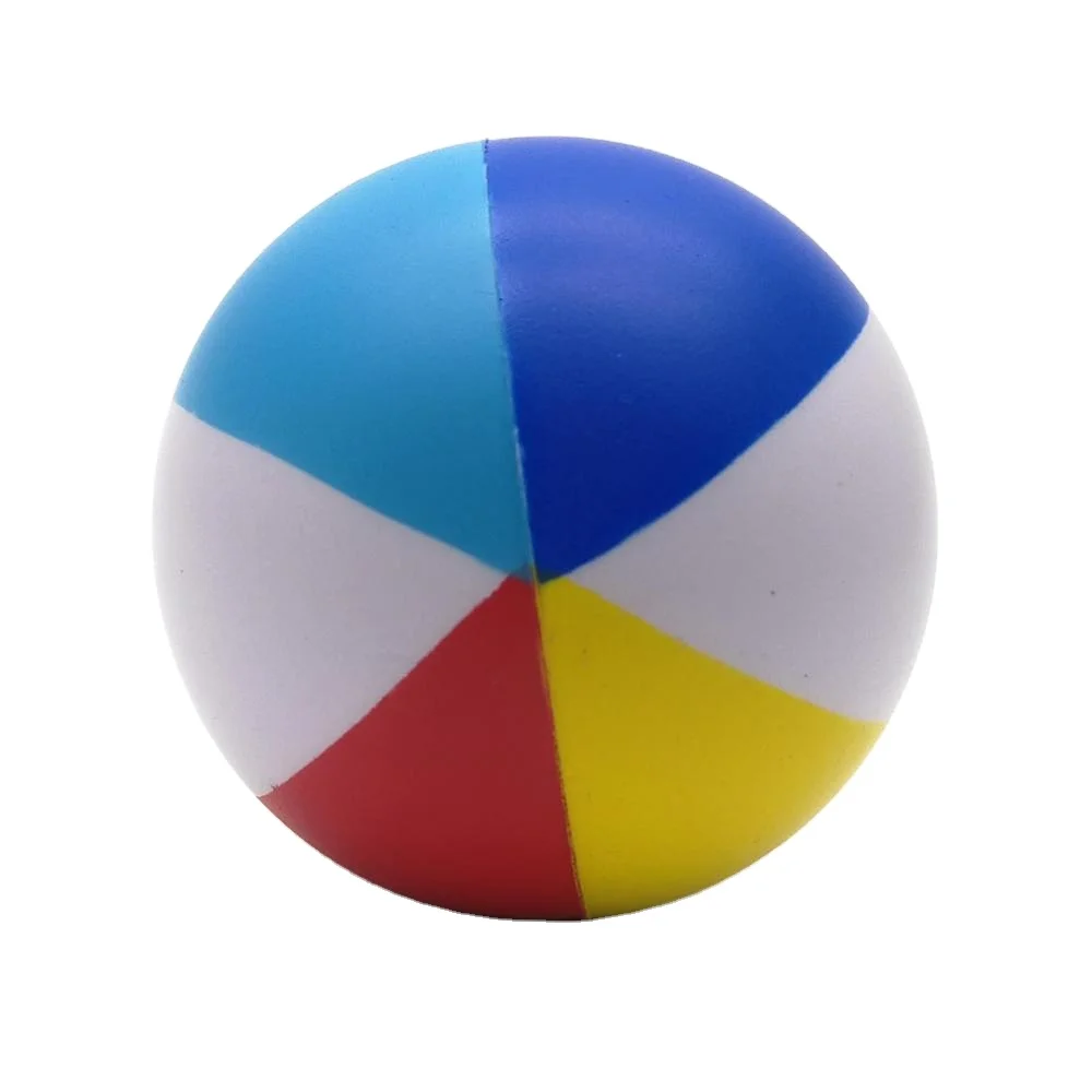 Promotional Round PU Stress Reliever and Squeeze Toy Rainbow Ball with customized logo