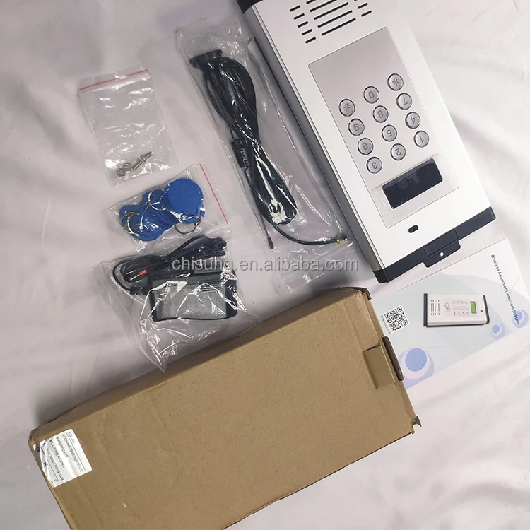 Access control card reader RFID card RainproofHood Optional 4G K6 System Smart GSM Wireless Apartment Intercom for Gate opener