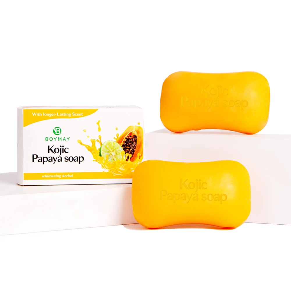 OEM Custom Face Brightening Skin Whitening Handmade Herbal Extract Kojic Acid Papaya Soap