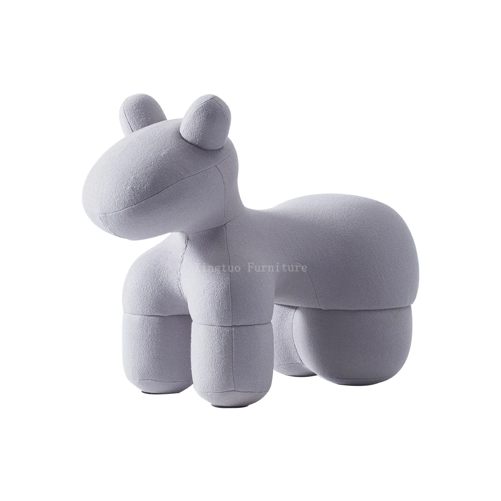 Wholesale best fabric design animal modern lounge chairs blue modern leisure pony chair