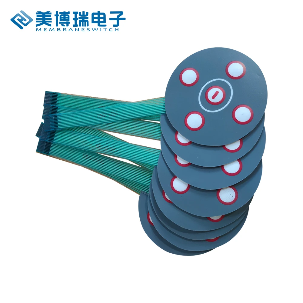 Тактильный мембранный переключатель с пятью клавишами для платы